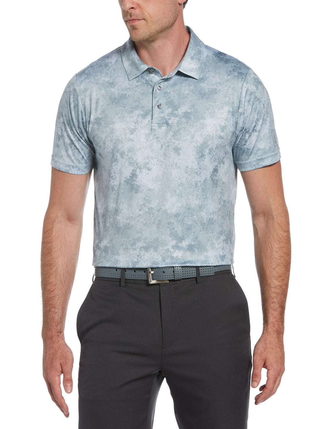 Men's Natures Marble Print Golf Polo