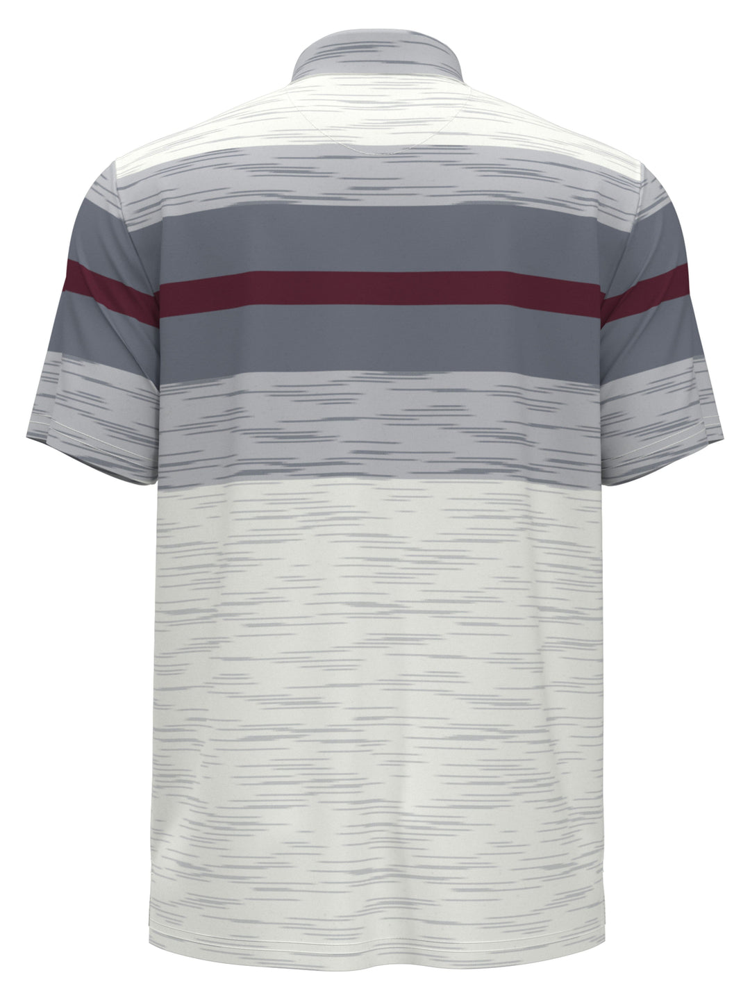 Ombre Slub Color Block Golf Polo (Bright White) 