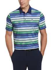 Original Resort Stripe Print Golf Polo Shirt (Astral Night) 