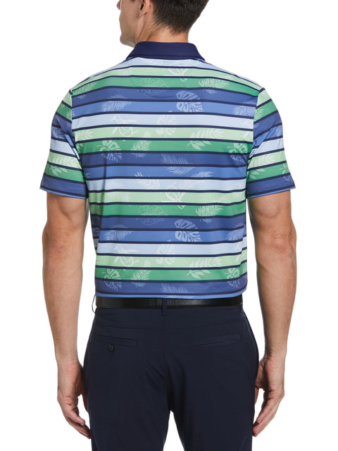 Original Resort Stripe Print Golf Polo Shirt (Astral Night) 