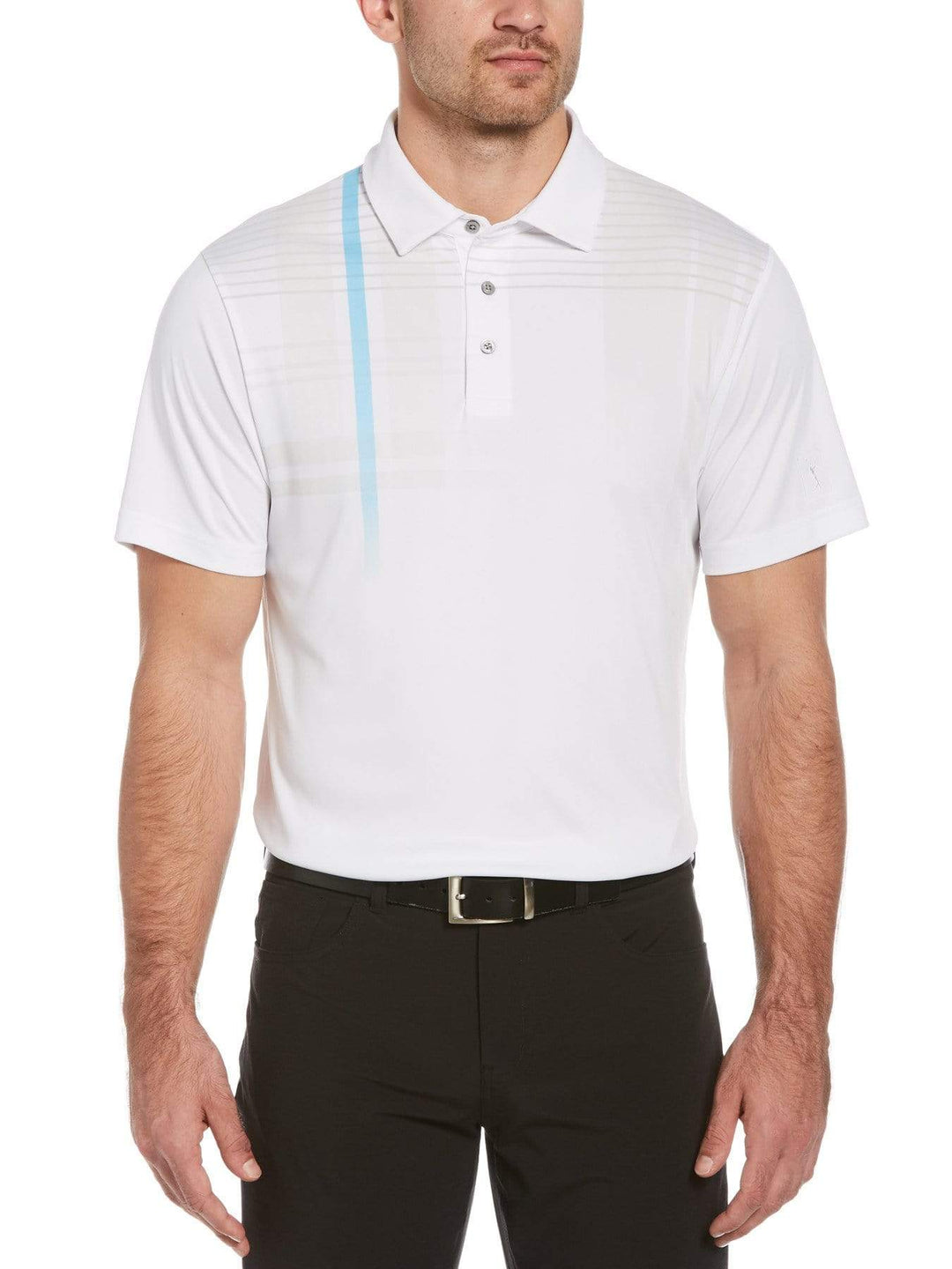 Men's Oversized Plaid Print Golf Polo