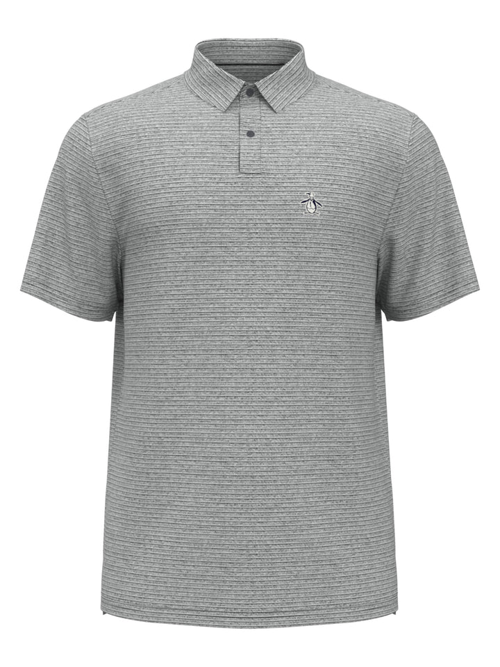 Oxford Fine Stripe Golf Polo (Caviar) 