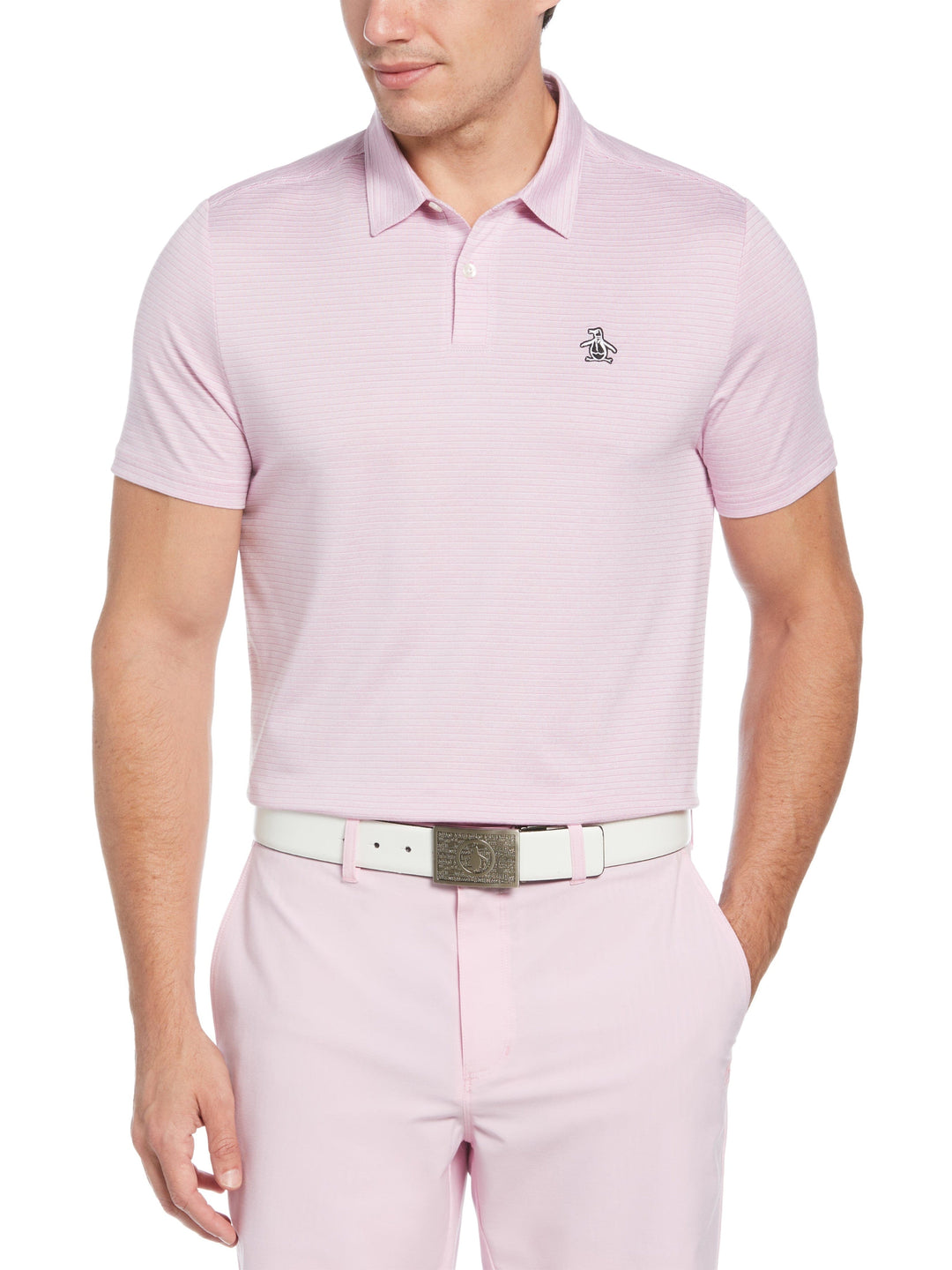 Men's Oxford Fine Stripe Golf Polo
