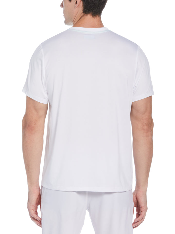 Men's Paint Splatter Printed Tennis Tee