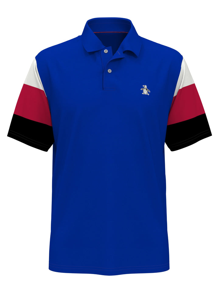 Performance Color Block Polo (Blue Tattoo) 