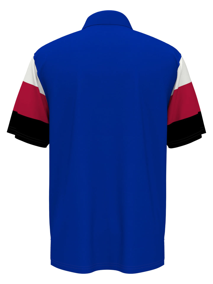 Performance Color Block Polo (Blue Tattoo) 