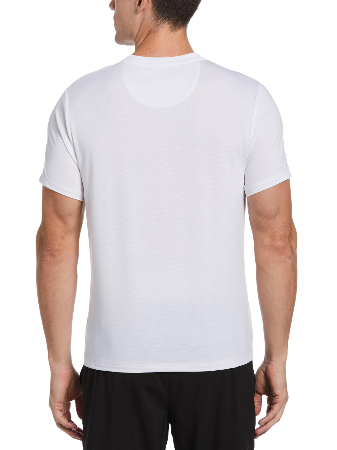 Performance Color Block Print Tennis Tee (Bright White) 