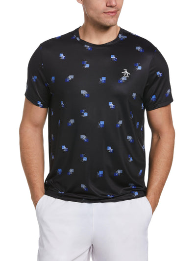 Performance Heritage Print Tennis Tee (Caviar) 