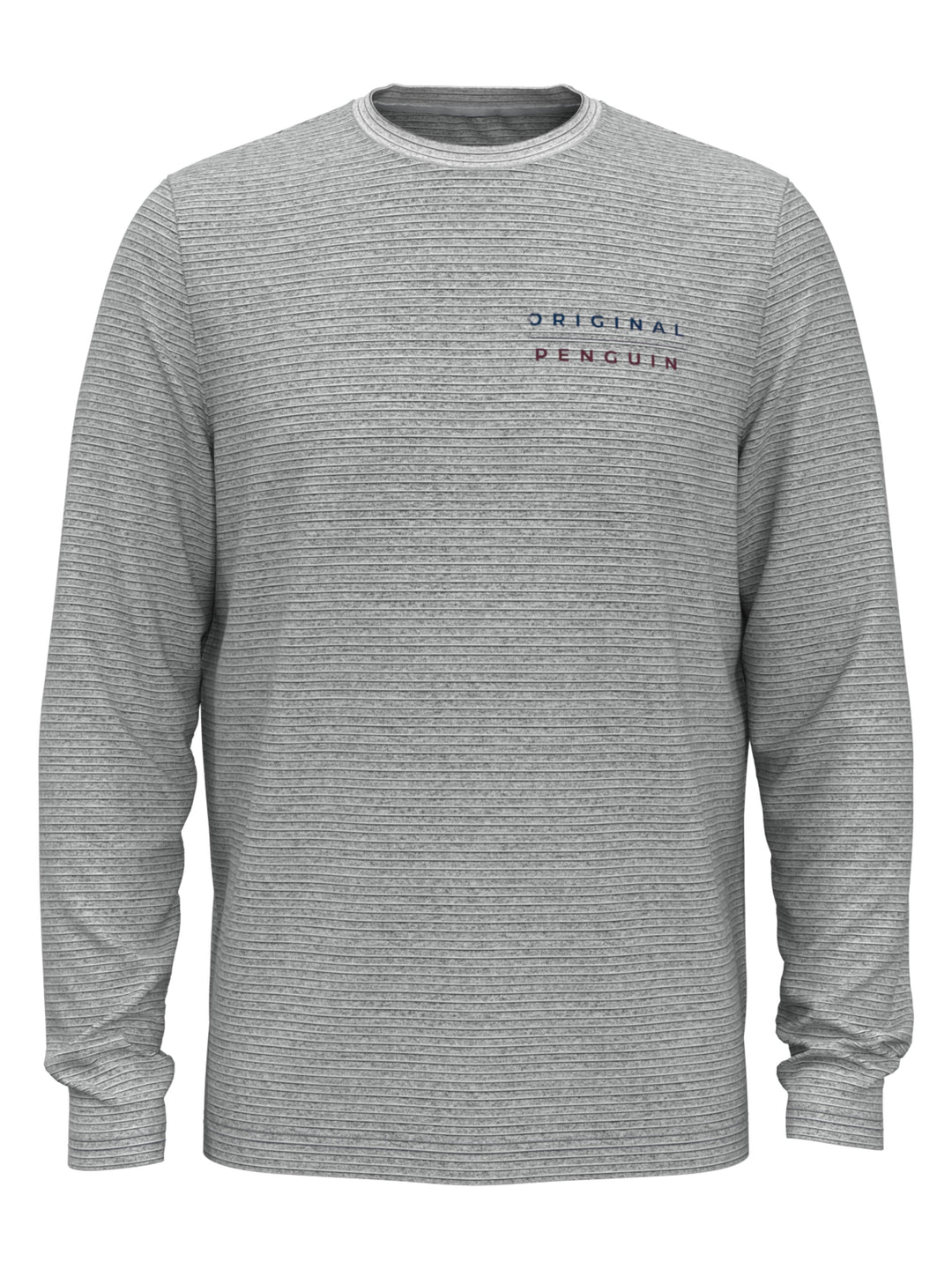 Pete Print Heathered Performance Golf Tee (Quiet Gray Heather) 