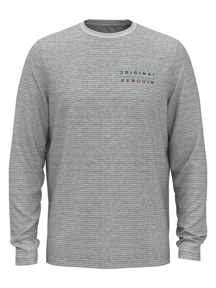 Pete Print Heathered Performance Golf Tee (Quiet Gray Heather) 