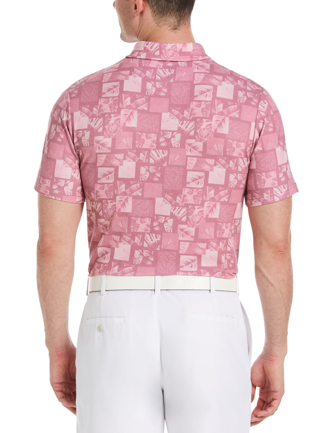 Men's Photoreal Tropical Print Golf Polo