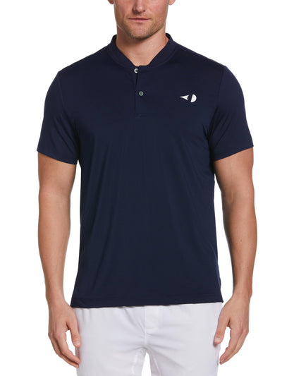 Pinhole Mesh Edge Tennis Polo (Peacoat) 