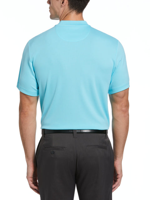 Baseball Collar Pique Golf Polo (Bluefish) 