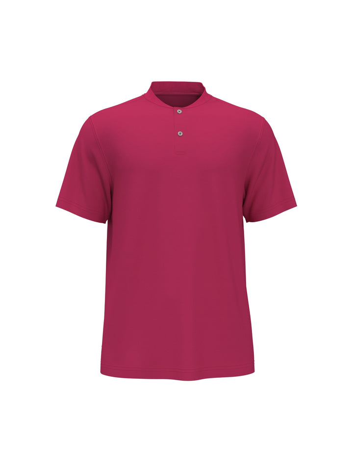 Pique Baseball Collar Golf Polo (Bossy Pink) 