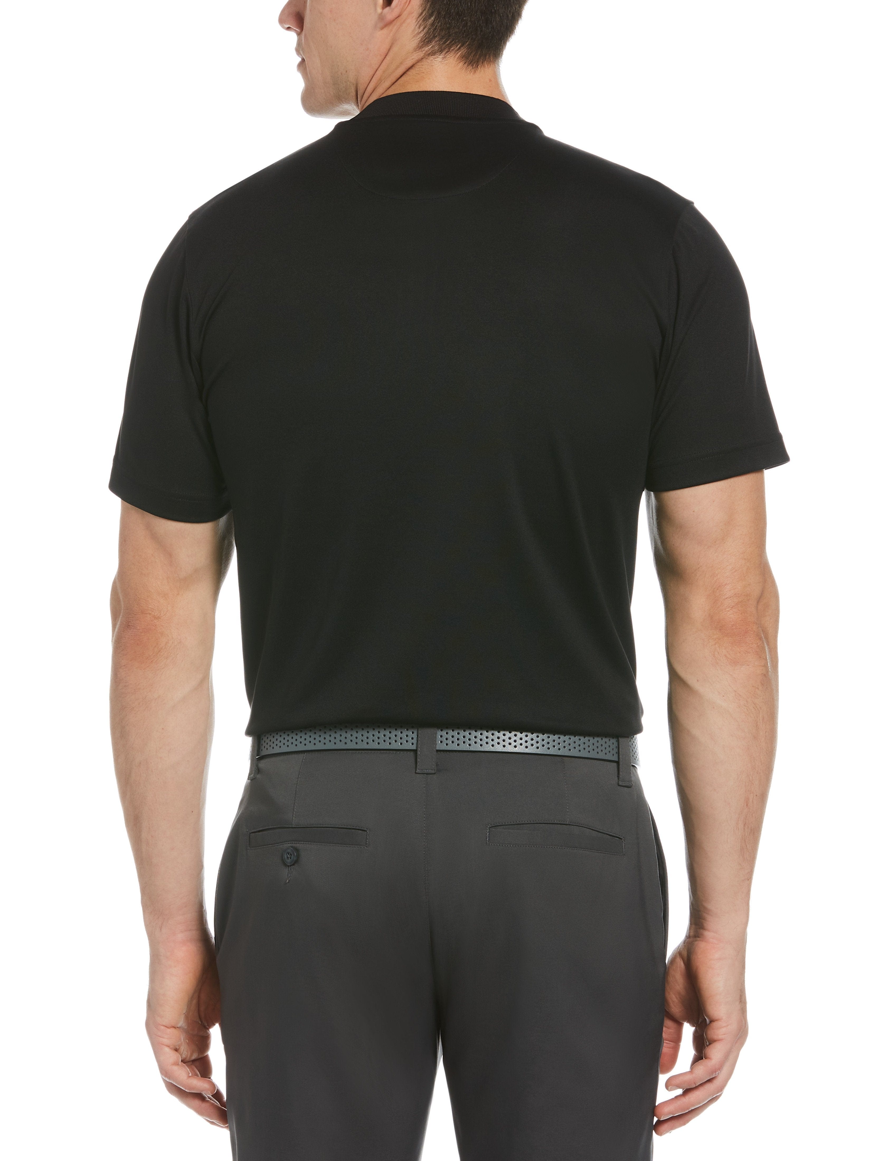 PGA TOUR Men's Pique Short Sleeve Golf Polo with Casual Collar