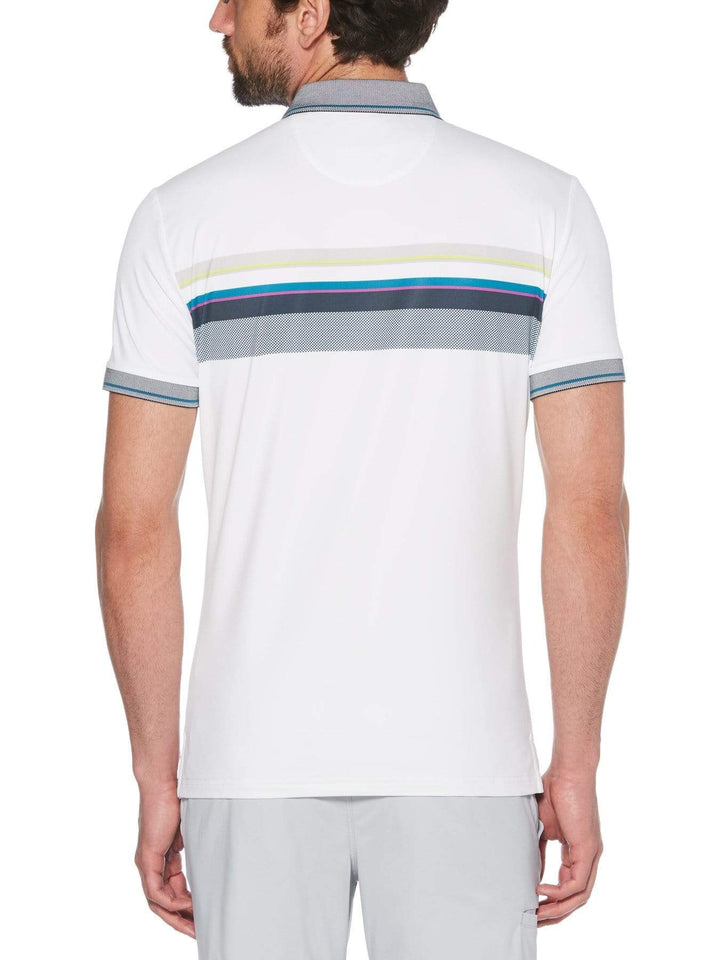 Men's Placement Striped Golf Polo