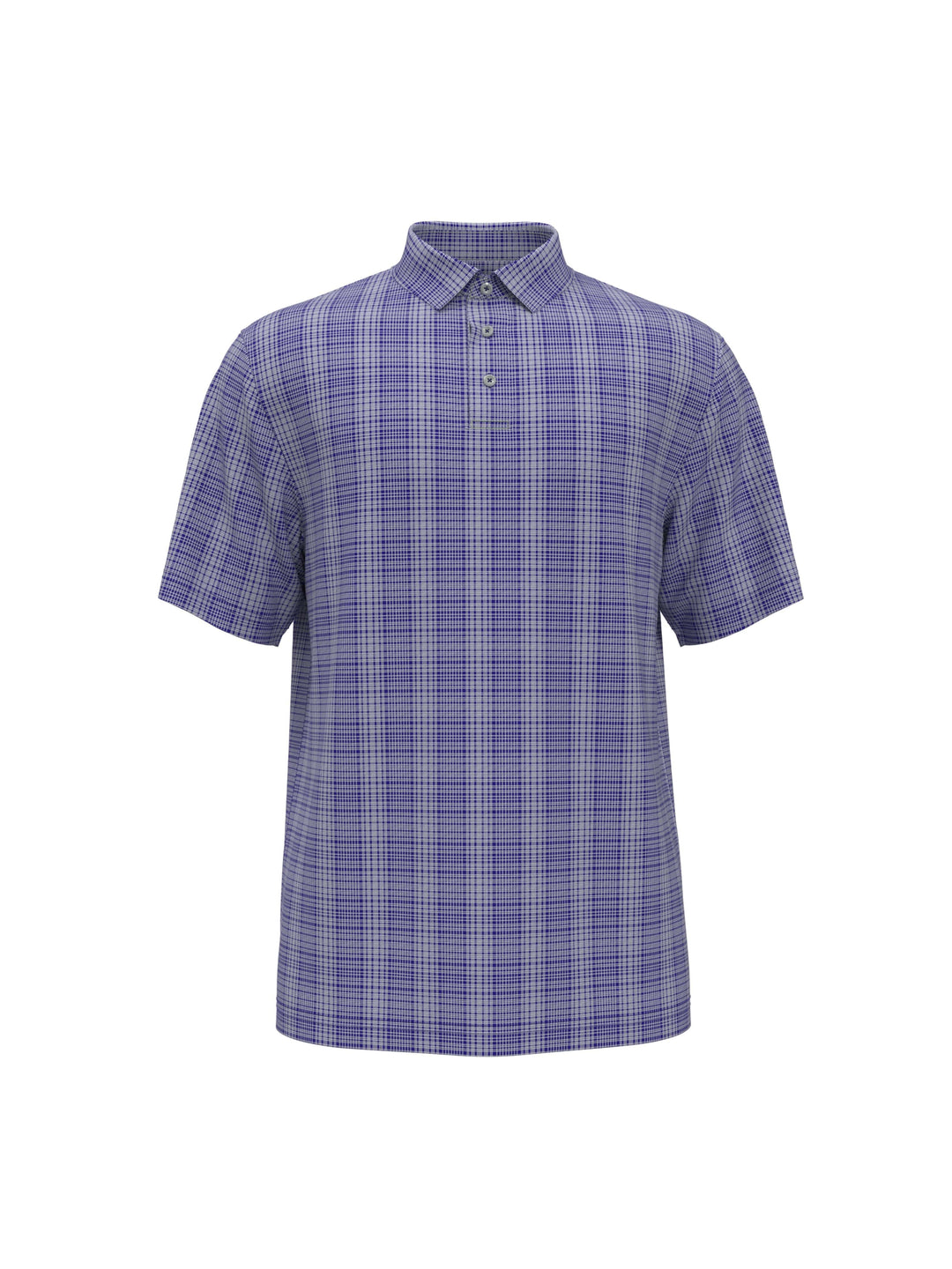 Plaid Golf Polo (Dazzling Blue) 