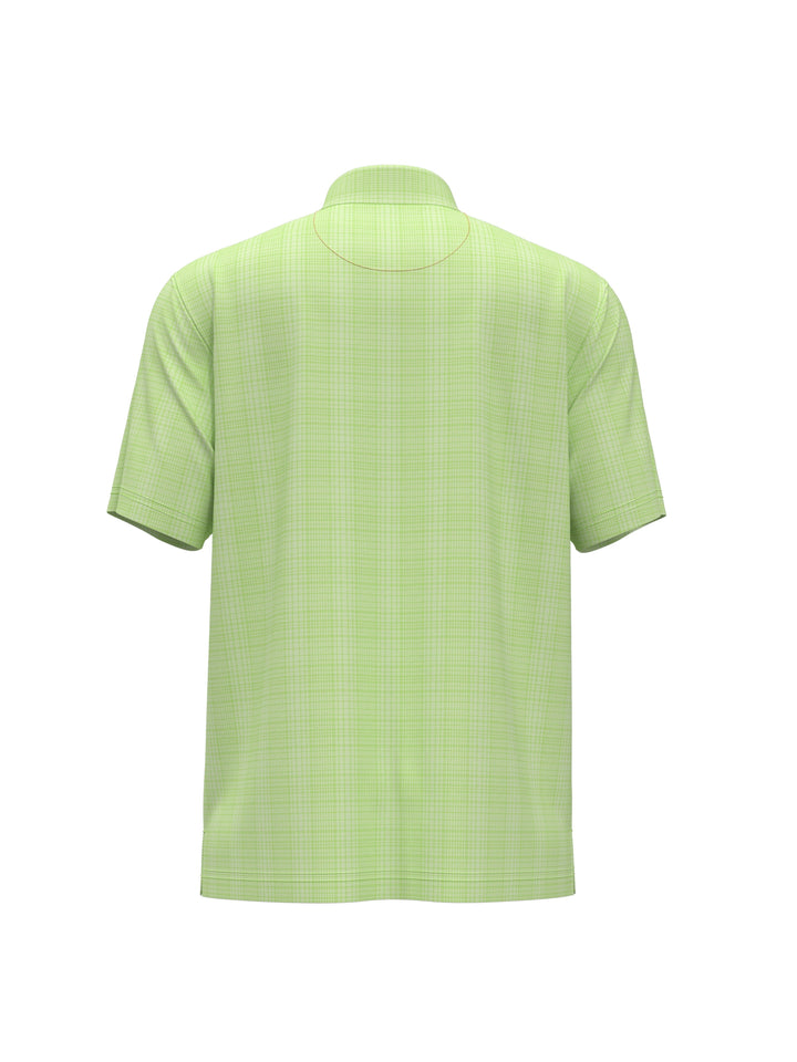 Plaid Golf Polo (Tomatillo) 