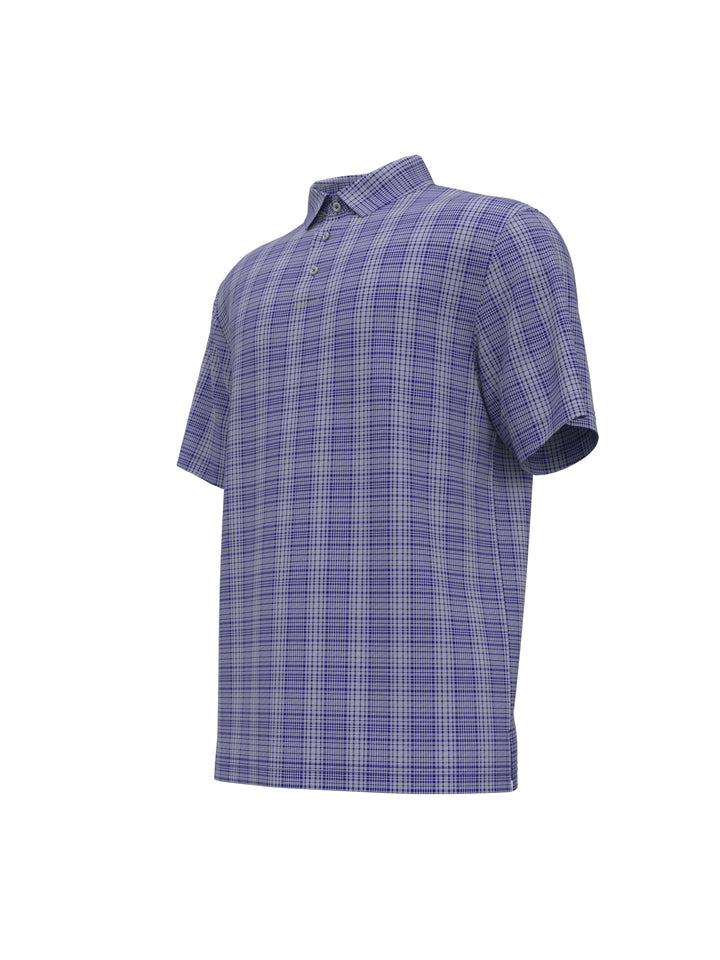 Plaid Golf Polo (Dazzling Blue) 