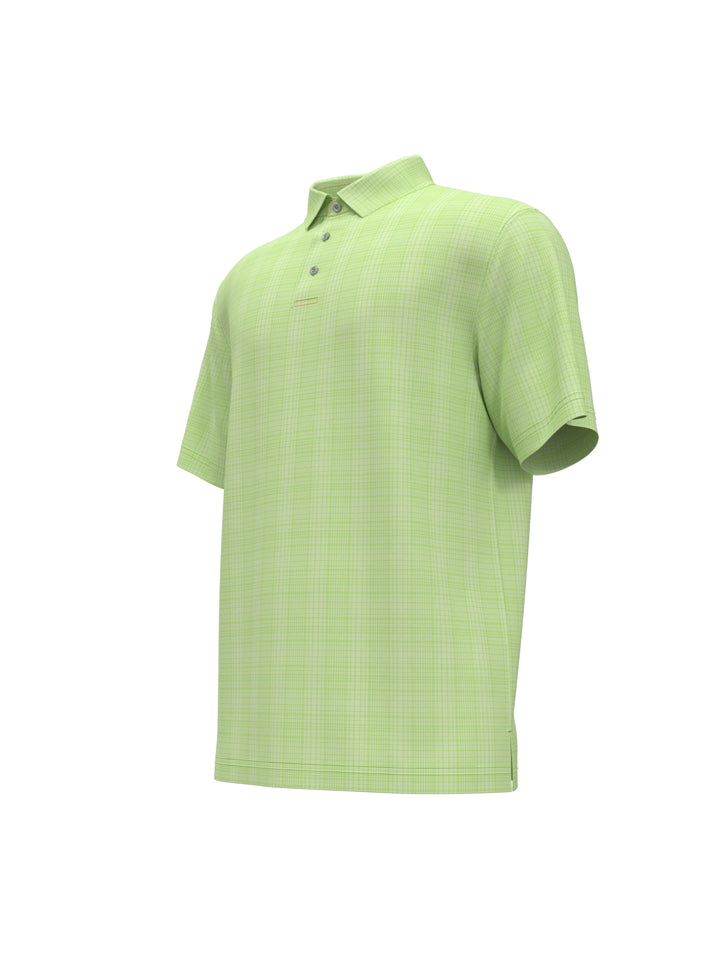Plaid Golf Polo (Tomatillo) 