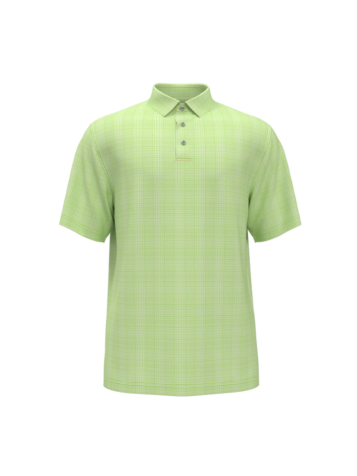 Plaid Golf Polo (Tomatillo) 