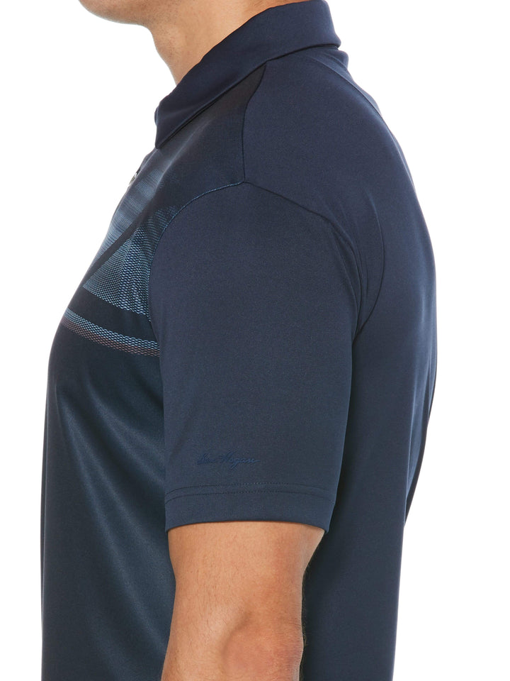 Men's Printed Asymmetrical Polo