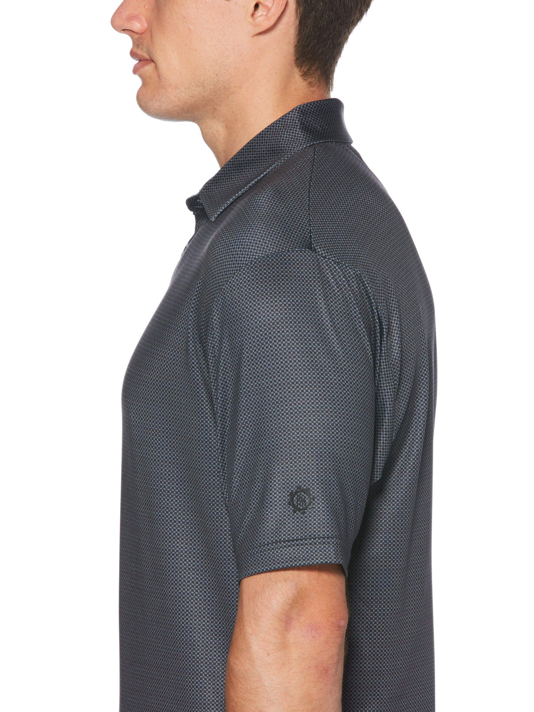 Men's Printed Mini Gingham Polo