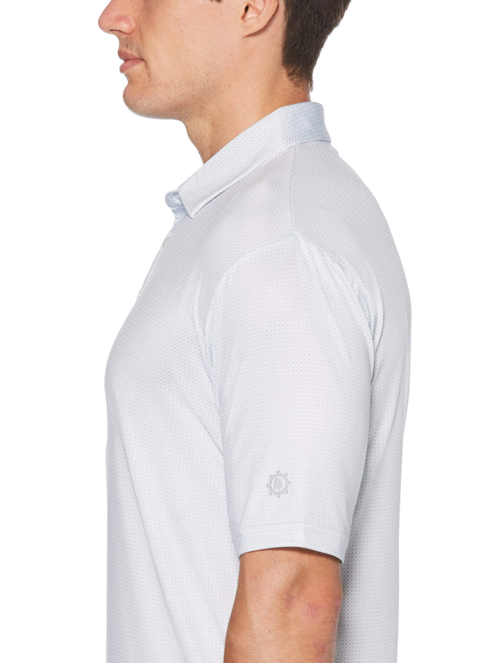 Men's Printed Mini Gingham Polo