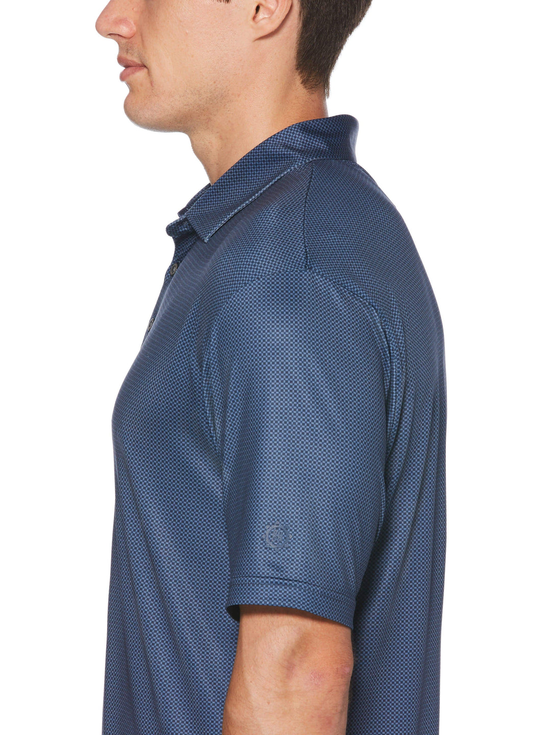 Men's Printed Mini Gingham Polo
