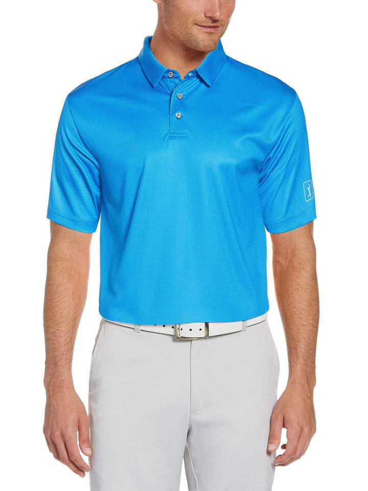Men's Printed Mini Gingham Polo