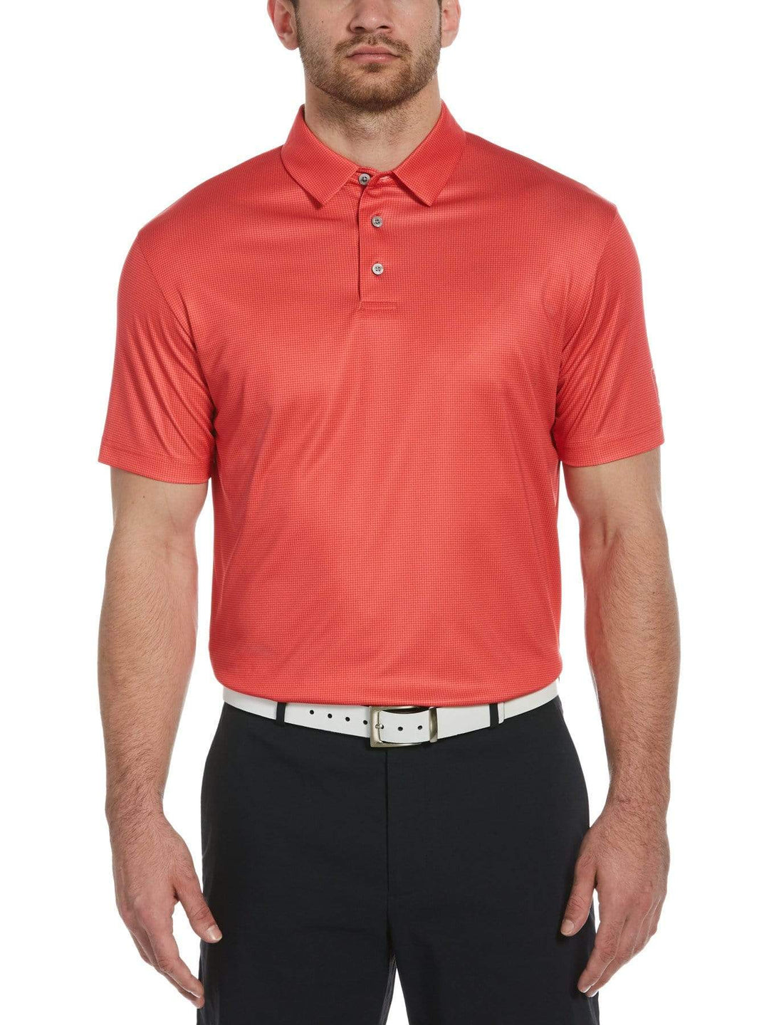 Men's Printed Mini Gingham Polo