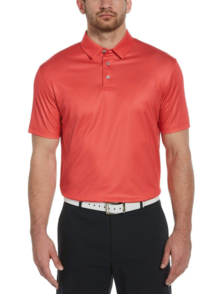 Men's Printed Mini Gingham Polo