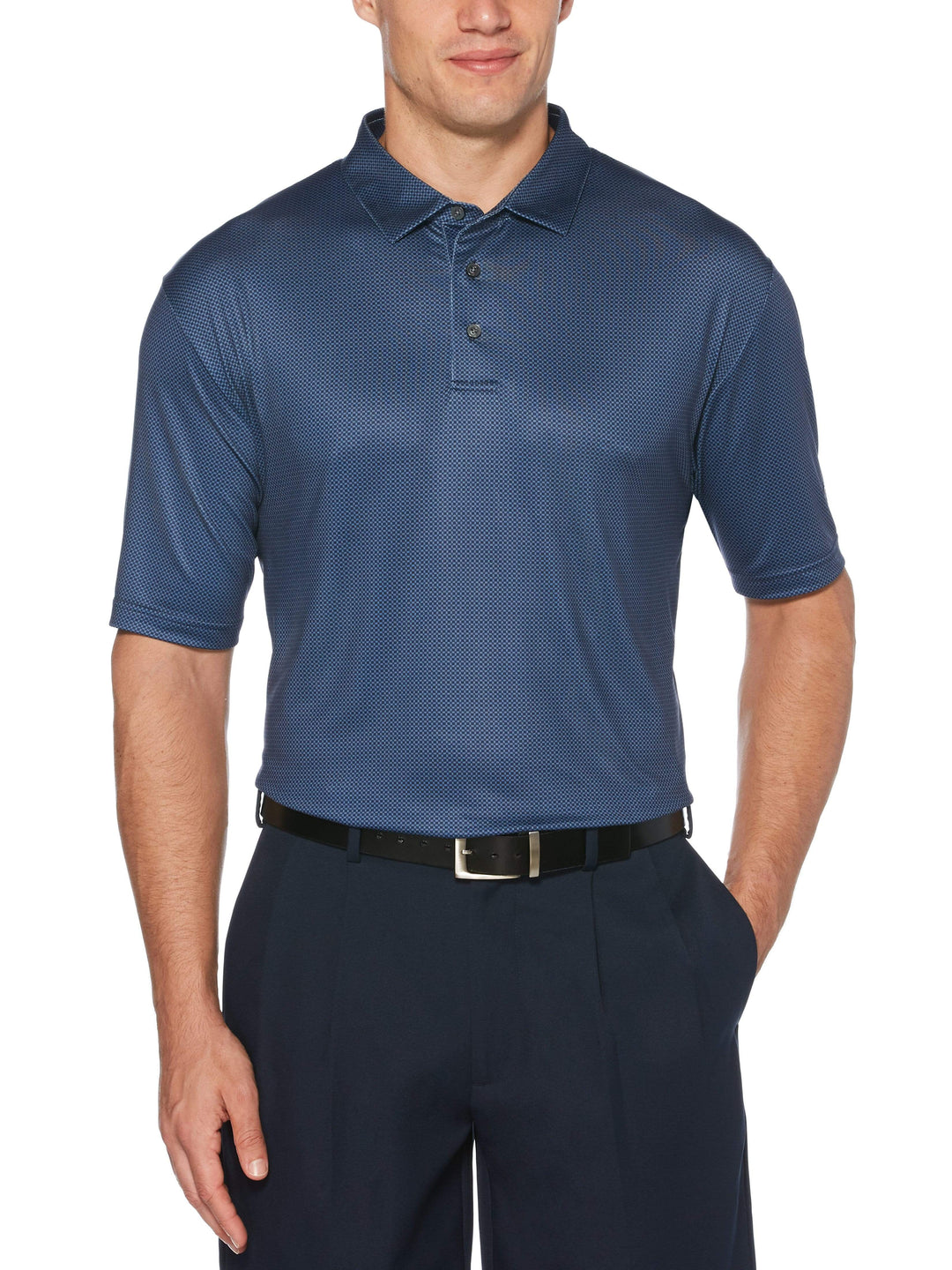 Men's Printed Mini Gingham Polo