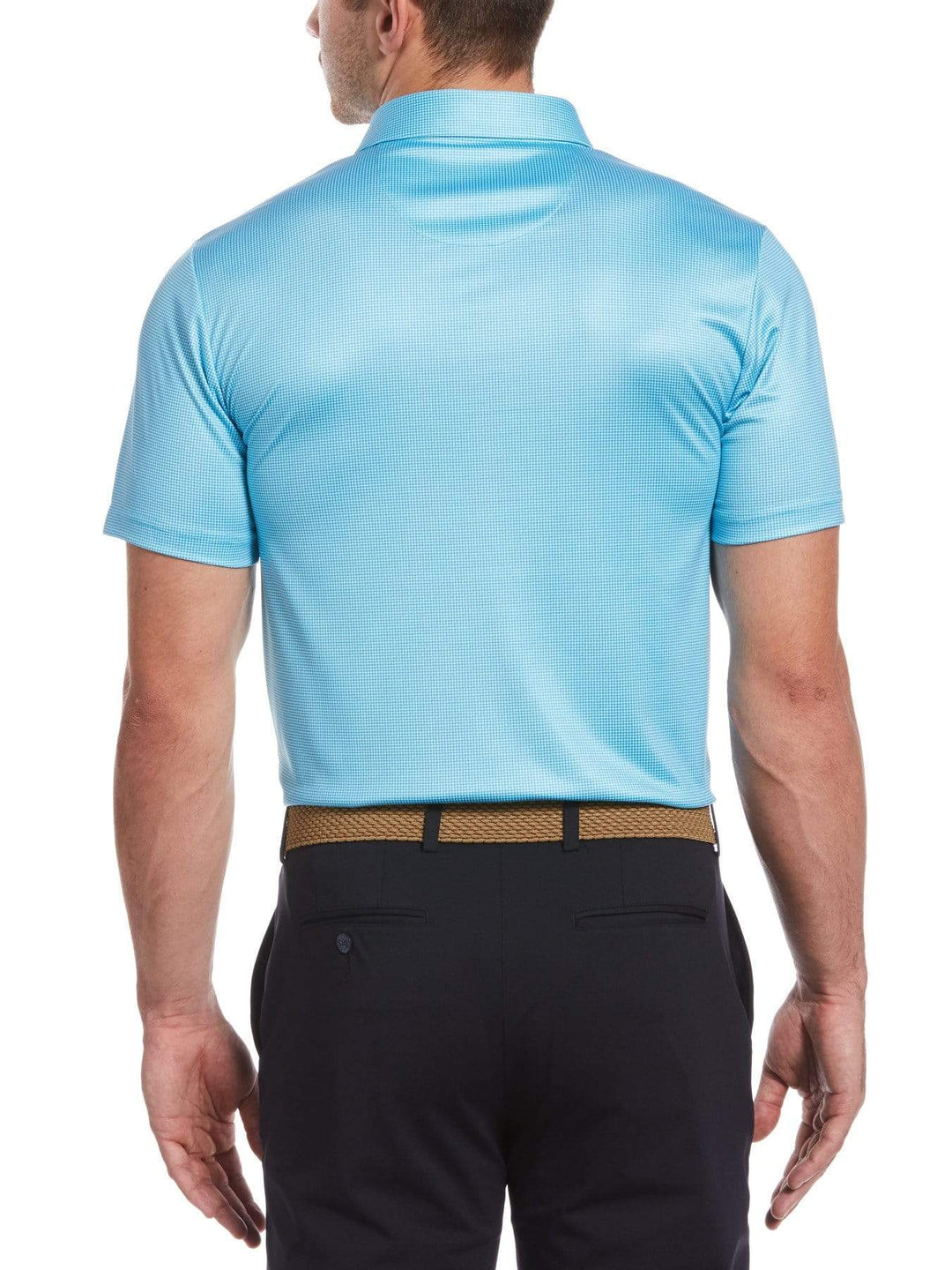 Men's Printed Mini Gingham Polo
