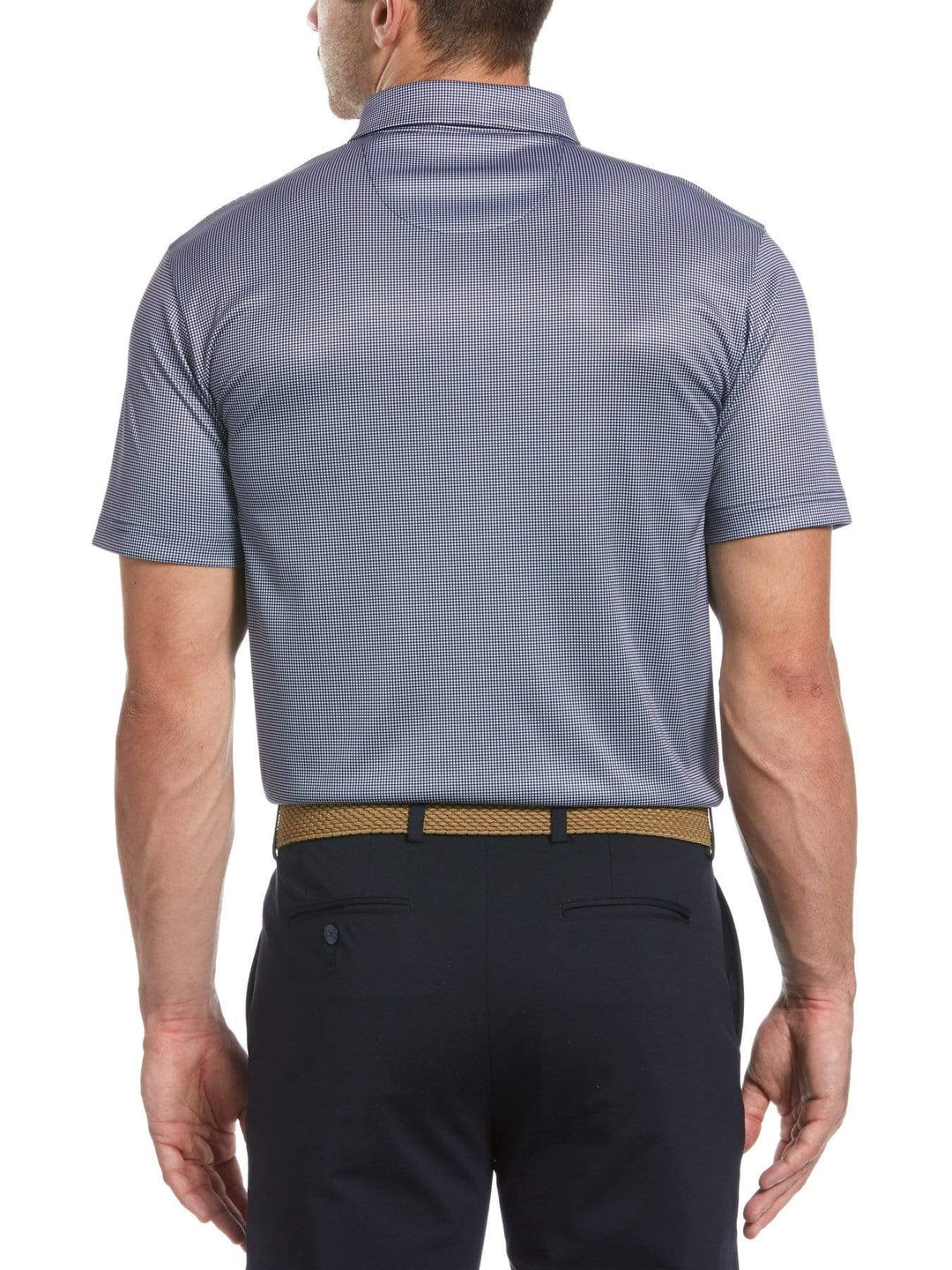 Men's Printed Mini Gingham Polo