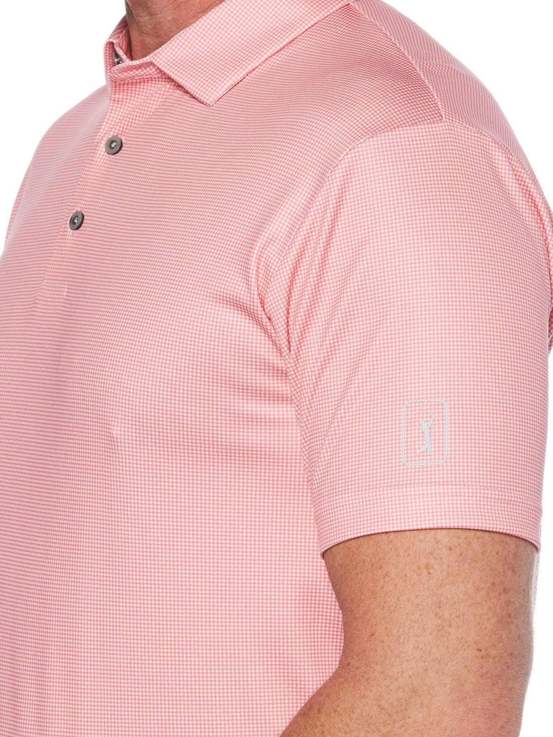 Men's Printed Mini Gingham Polo