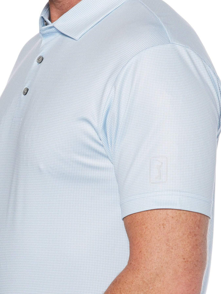 Men's Printed Mini Gingham Polo
