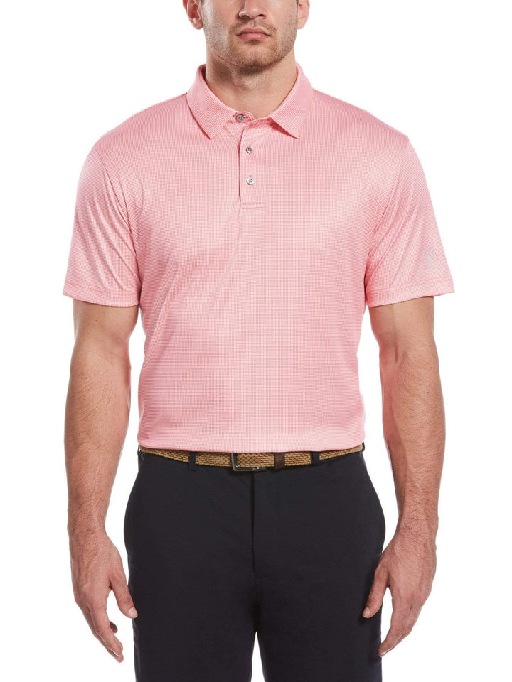 Men's Printed Mini Gingham Polo