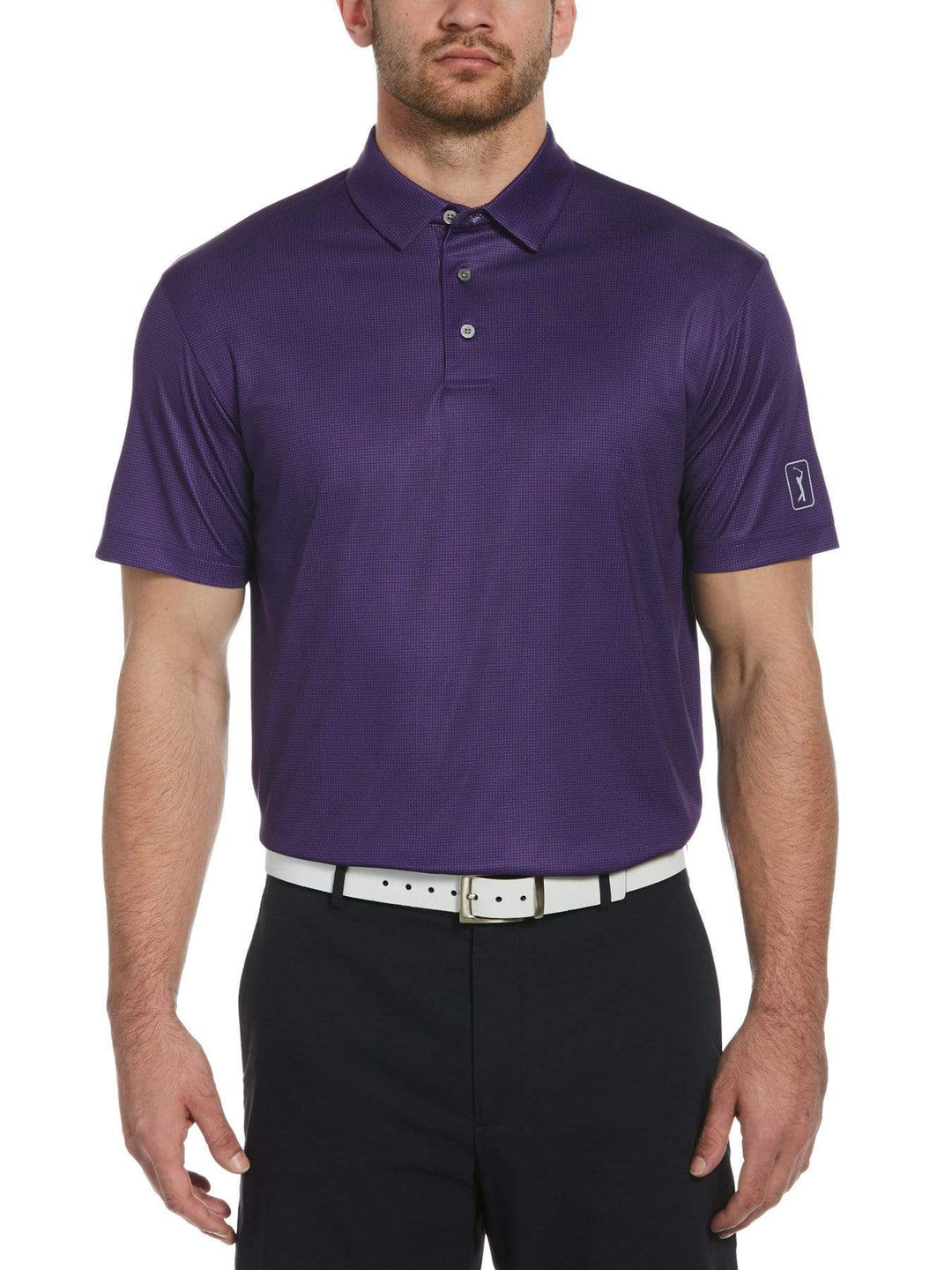 Men's Printed Mini Gingham Polo