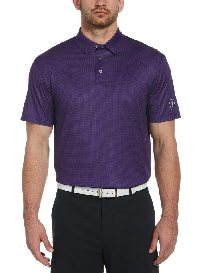 Men's Printed Mini Gingham Polo