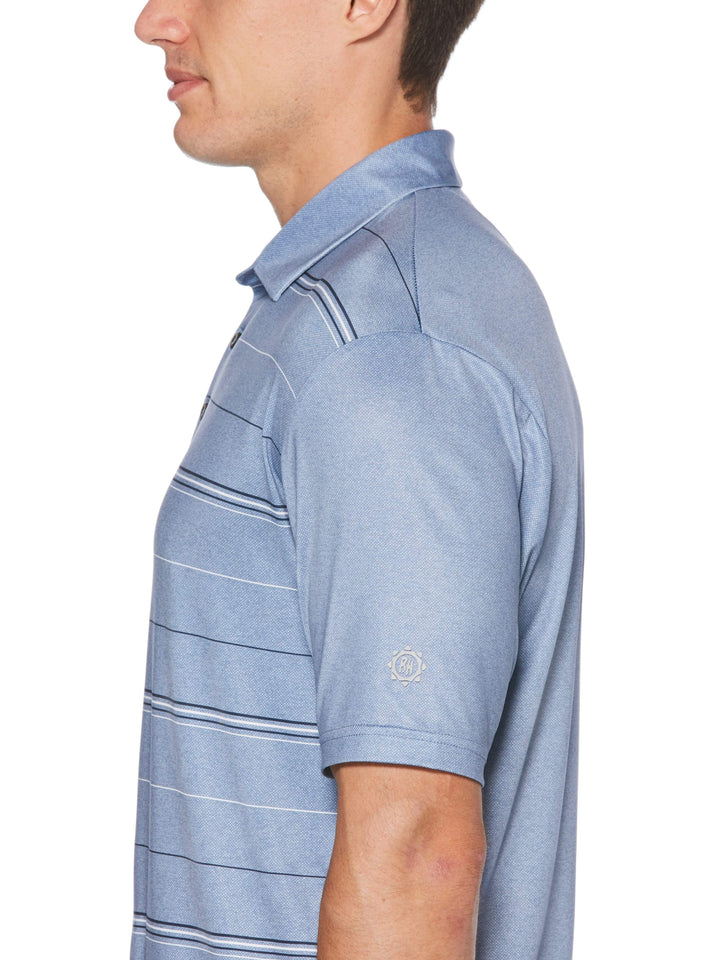 Men's Printed Pique Stripe Polo