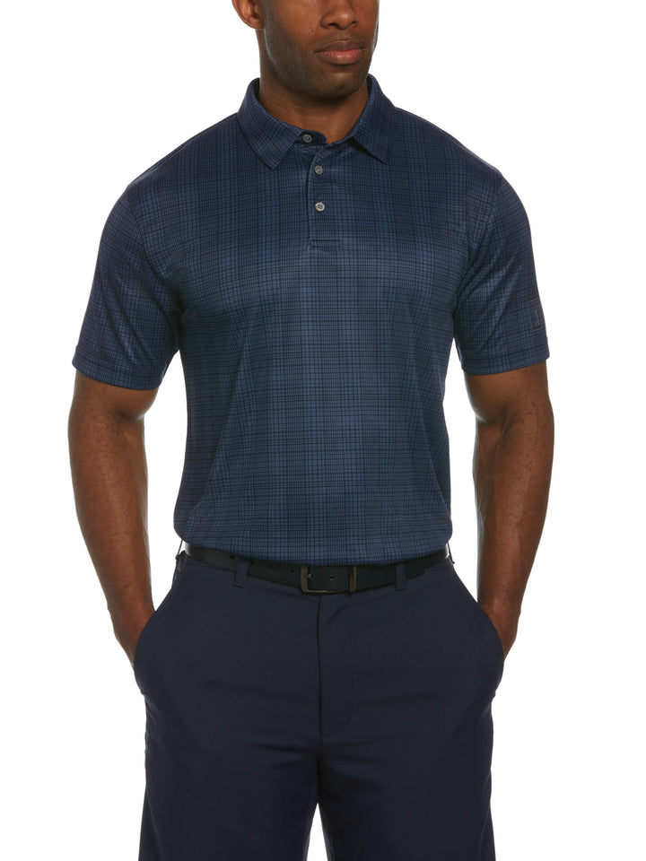 Men's Printed Plaid Golf Polo