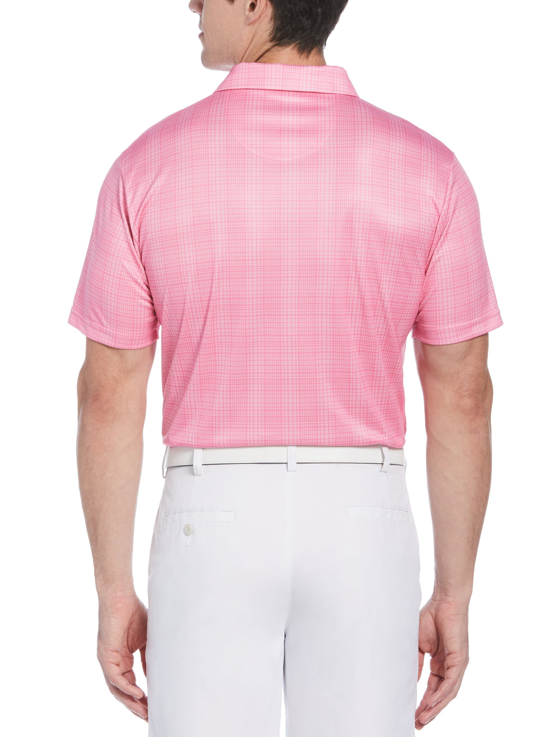 Men's Printed Plaid Golf Polo