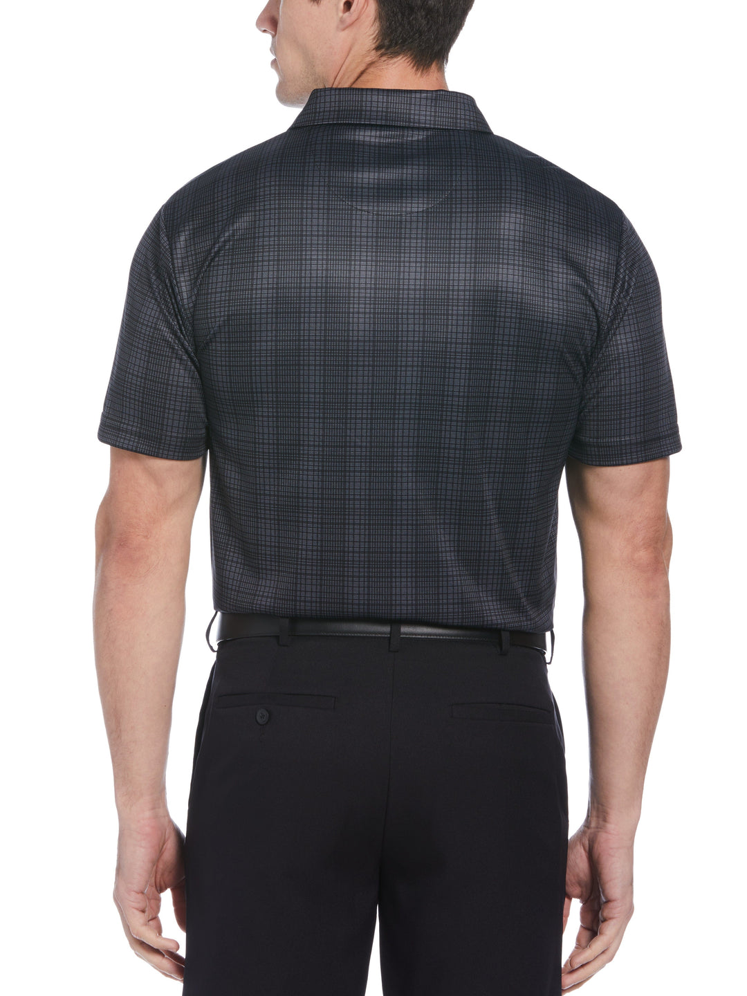 Men's Printed Plaid Golf Polo