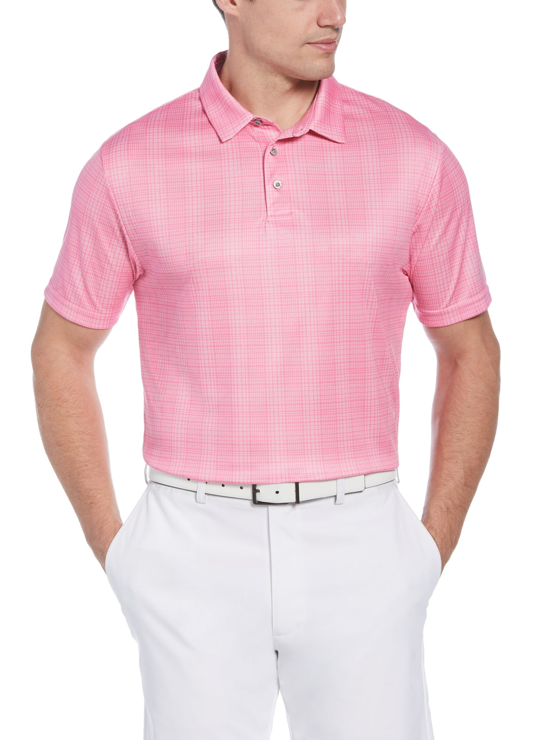 Men's Printed Plaid Golf Polo