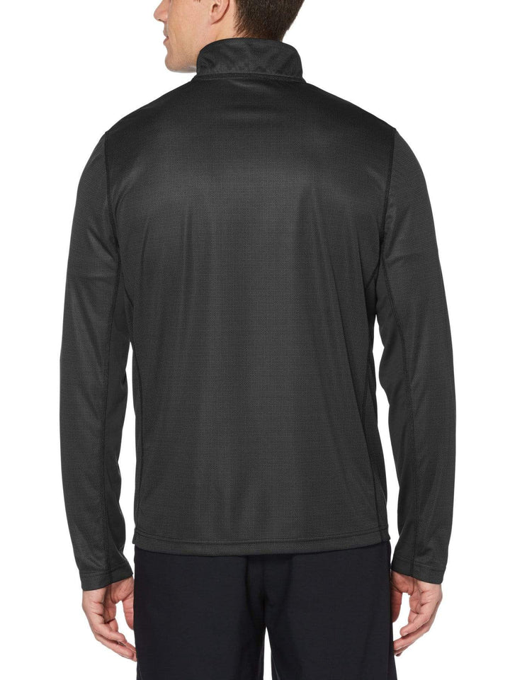 Men's Printed Quarter-Zip Golf Sweater