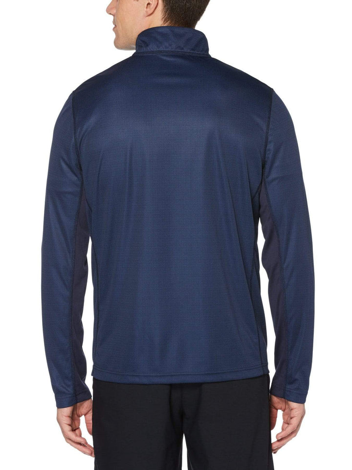 Men's Printed Quarter-Zip Golf Sweater
