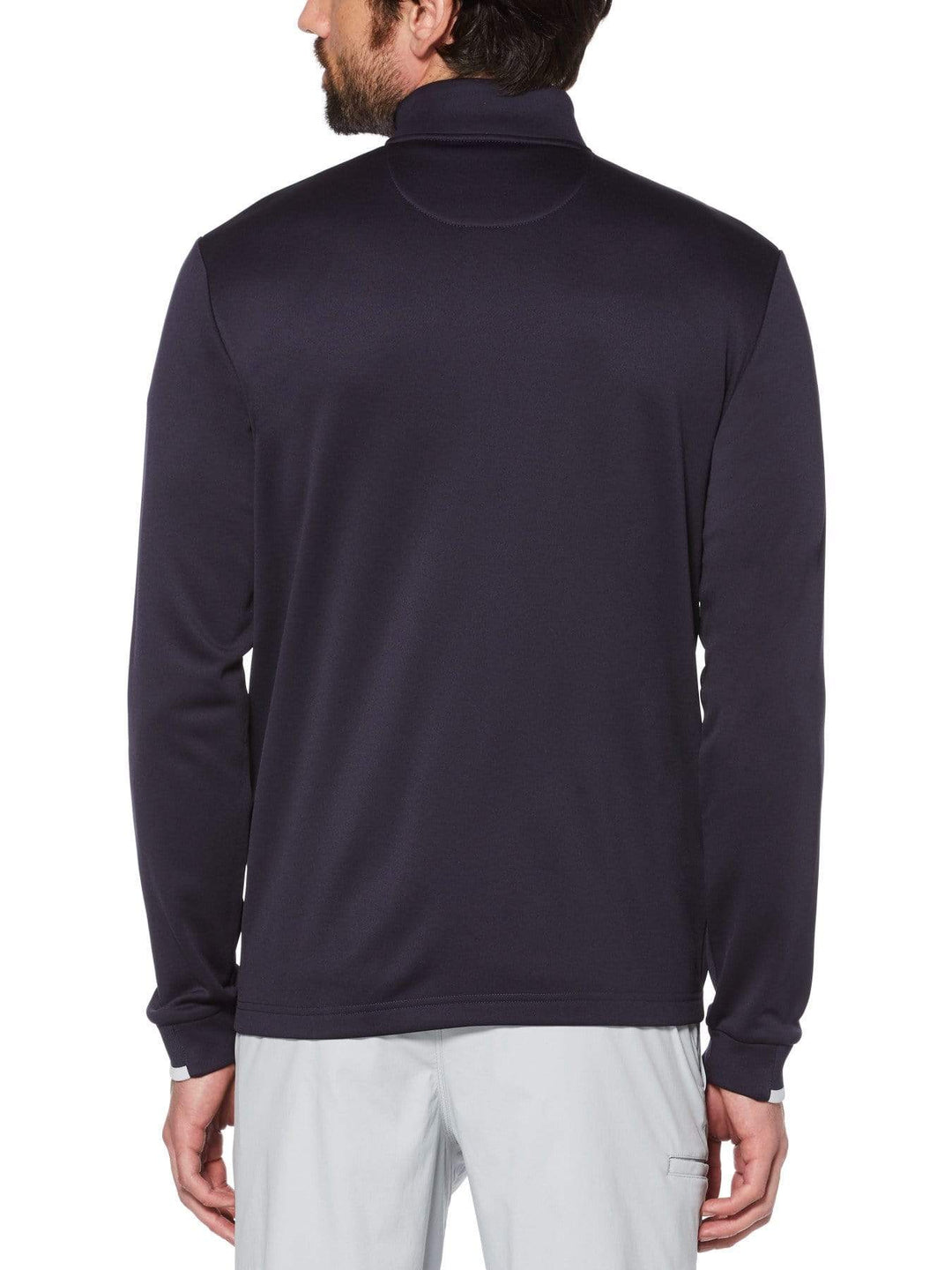 Men's Quarter Zip Colorblock Fleece Golf Sweater