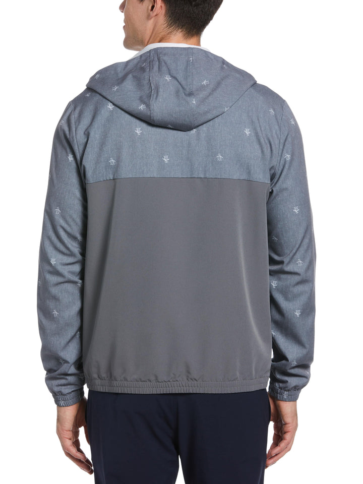1/4 Zip Printed Pete Wind Hoodie (Quiet Shade) 