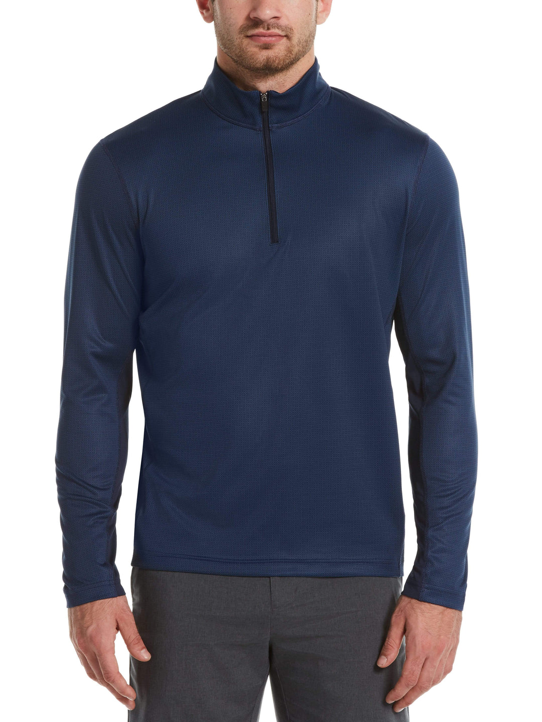 Men's Quarter Zip With Mesh Piecing Pullover